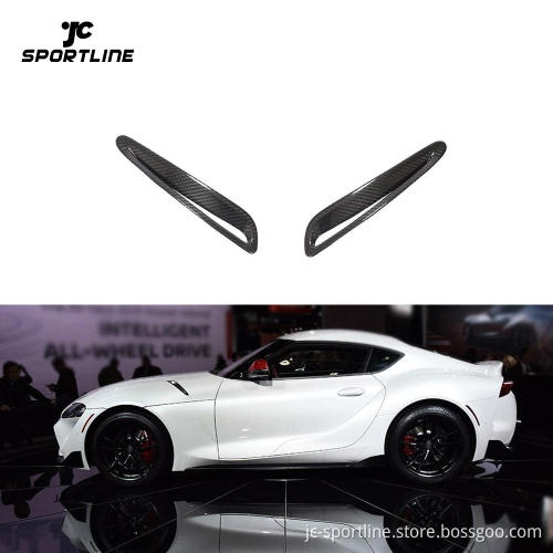Carbon Fiber GR Hood Vent Scoop Covers for Toyota Supra A90 Coupe 2 Door 2019-2021